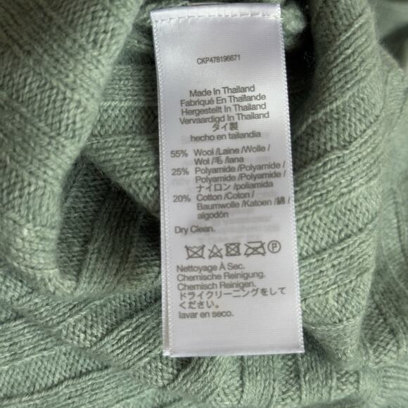 Madewell Oversize-Collar Cardigan Sweater Size XS Wool blend Button Up Green - Picture 4 of 6